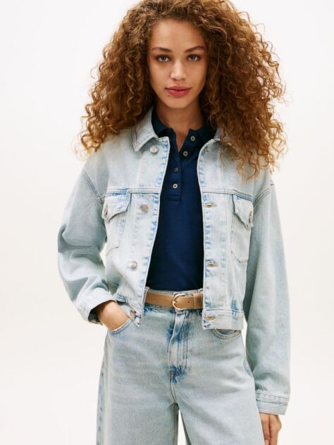 Blue Heritage Relaxed Short Denim Trucker Jacket  Women
