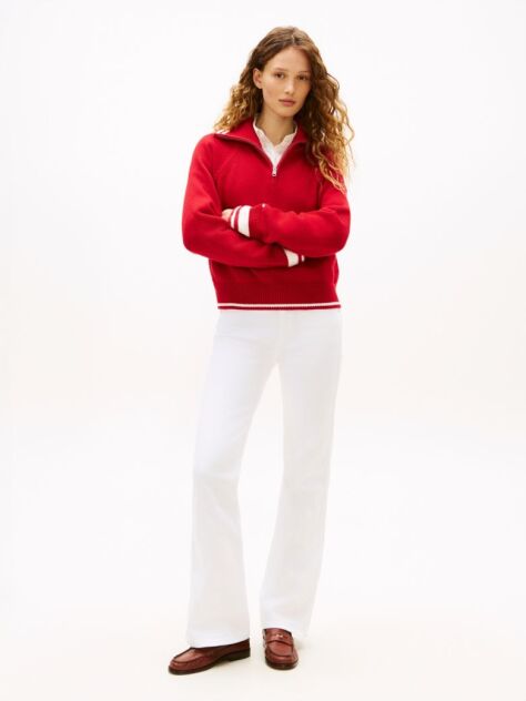 White Mid Rise Flared White Jeans  Women