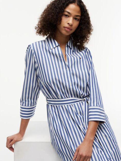 Multi Belted Relaxed Midi Shirt Dress  Women