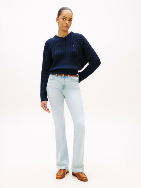 Μπλε Ξεθωριασμένο Τζιν Bootcut Με Κανονική Μέση  Γυναίκες