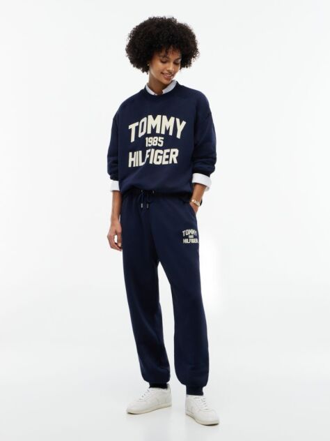 Blue Flock Varsity Logo Oversized Sweatshirt  Women