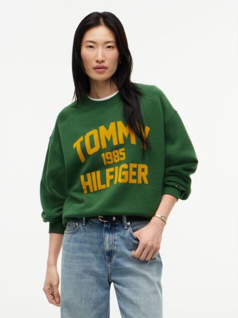 Green Flock Varsity Logo Oversized Sweatshirt  Women