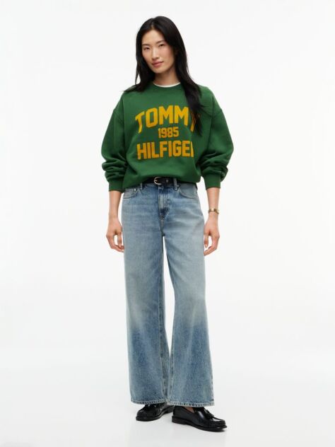 Green Flock Varsity Logo Oversized Sweatshirt  Women
