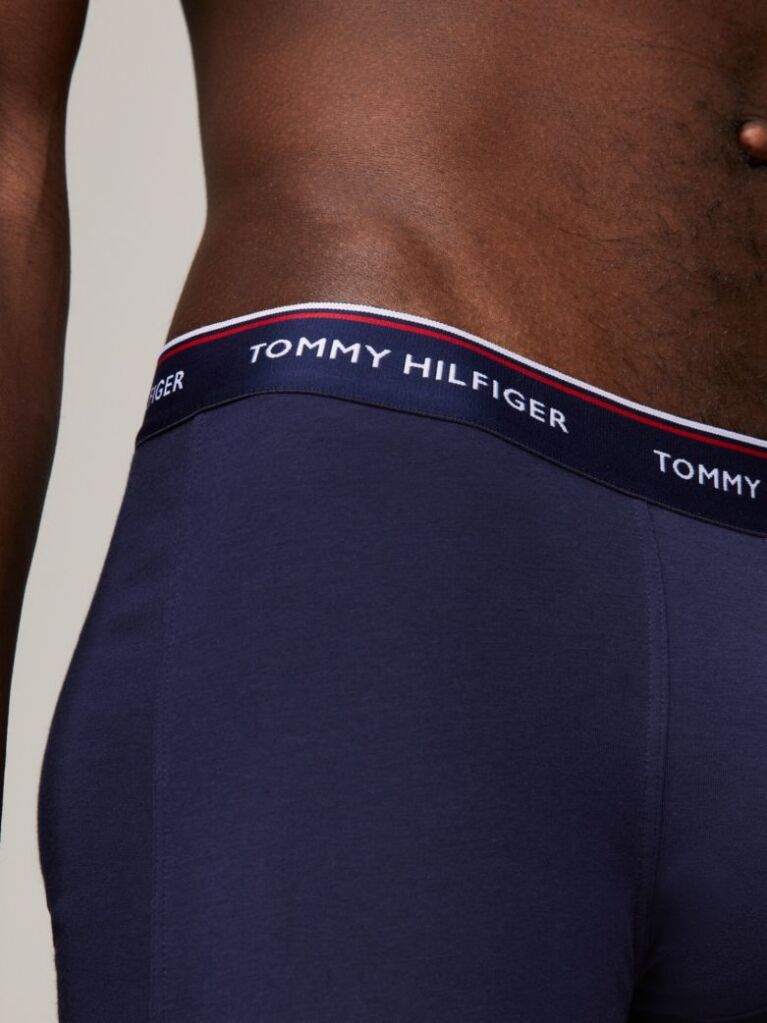 Blue 3-Pack Stretch Cotton Trunks  Men