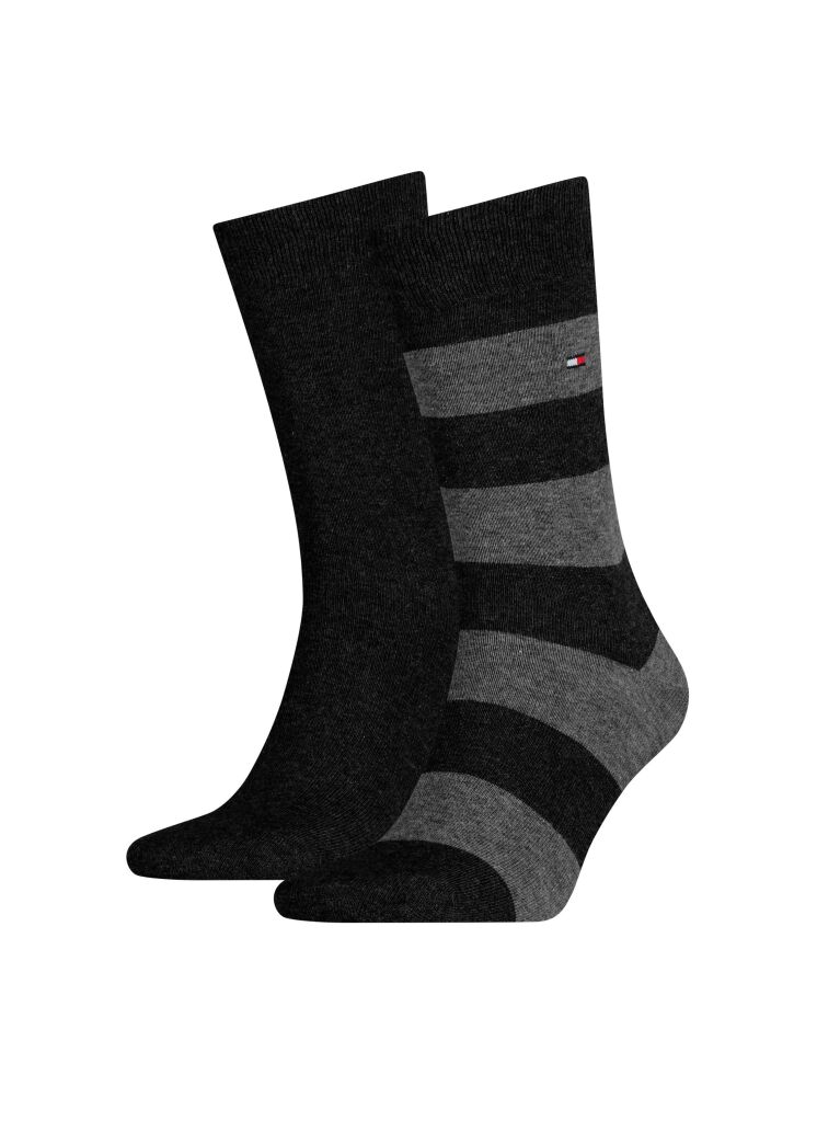 Black 2-Pack Men'S Rugby Socks  Men