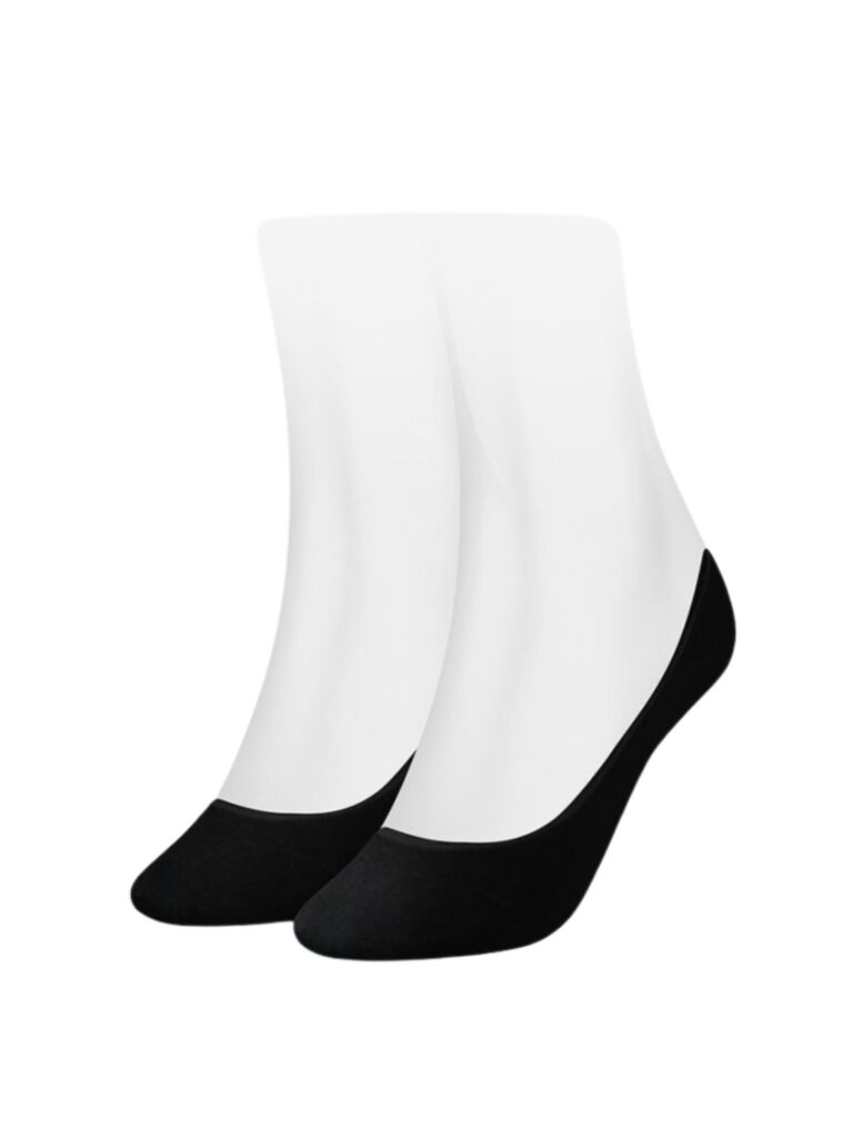 Black Tommy Hilfiger Women's Invisible Footie Socks 2 pack  Women