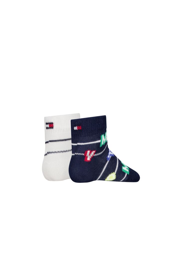 Multi Kids' 2-Pack Stripe Ankle Socks  Newborn
