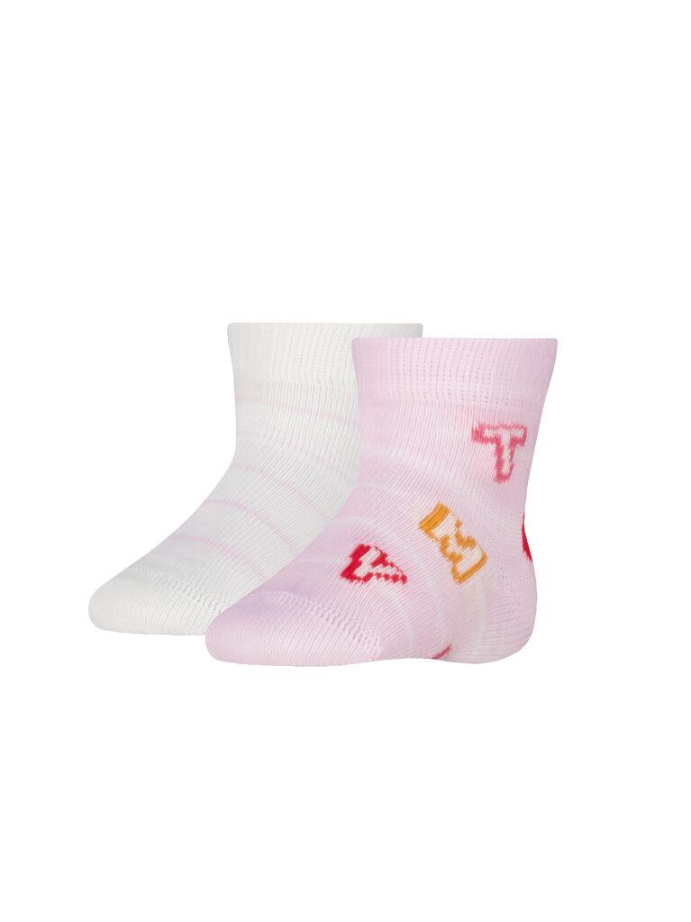 Pink Kids' 2-Pack Stripe Ankle Socks  Newborn