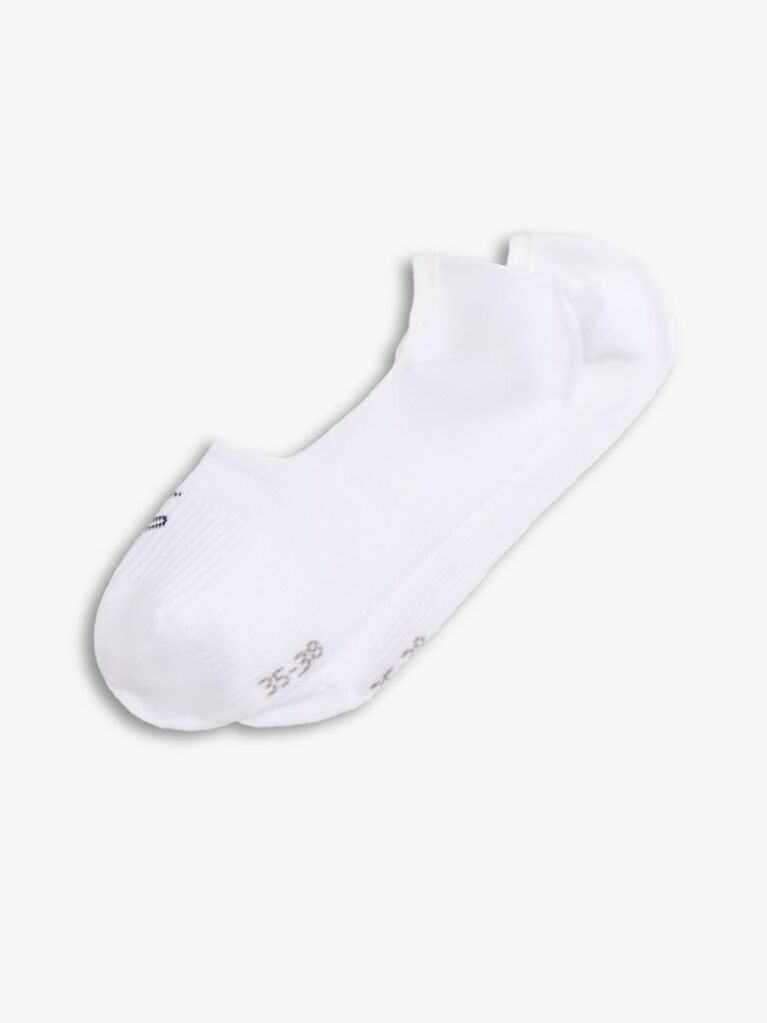 White 2-Pack Logo Ribbed Footie Socks  Women