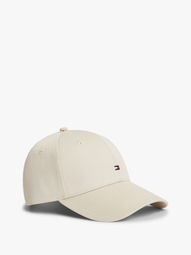 Beige Hilfiger Flag Logo Embroidery Baseball Cap  Men
