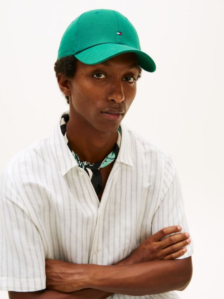 Blue Hilfiger Flag Logo Embroidery Baseball Cap  Men