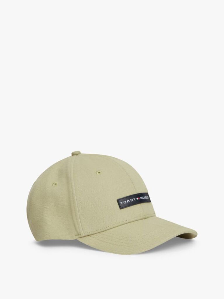 Green Logo Patch Canvas Baseball Cap  Men