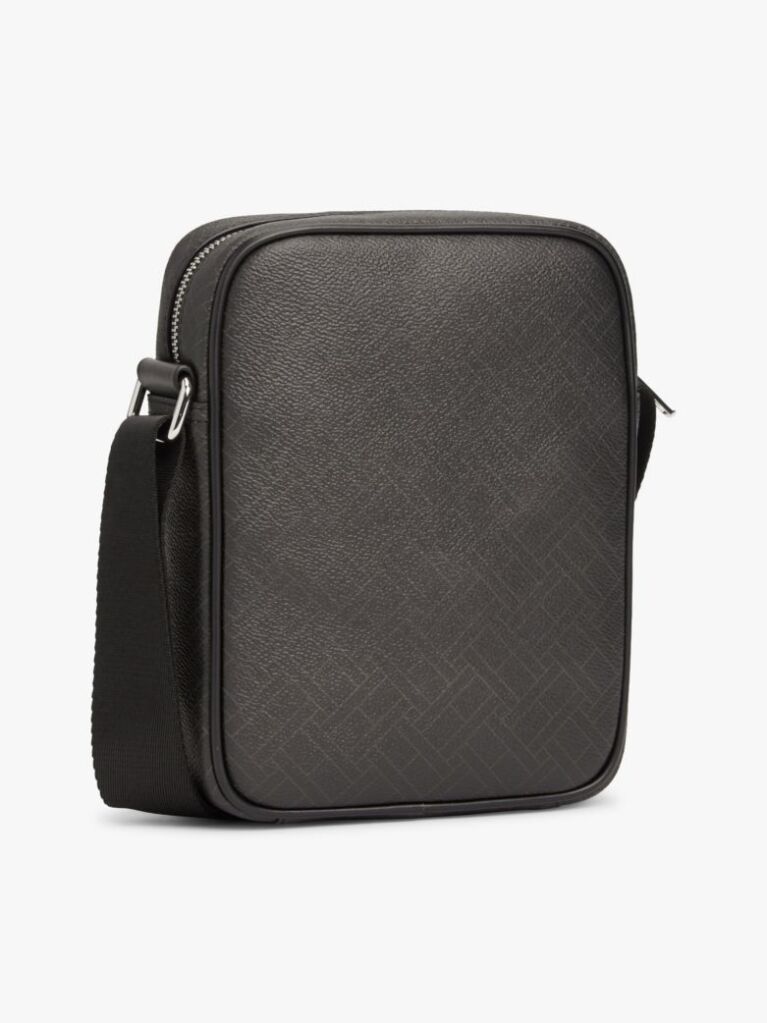 Black Hilfiger Flag Crossbody Reporter Bag  Men
