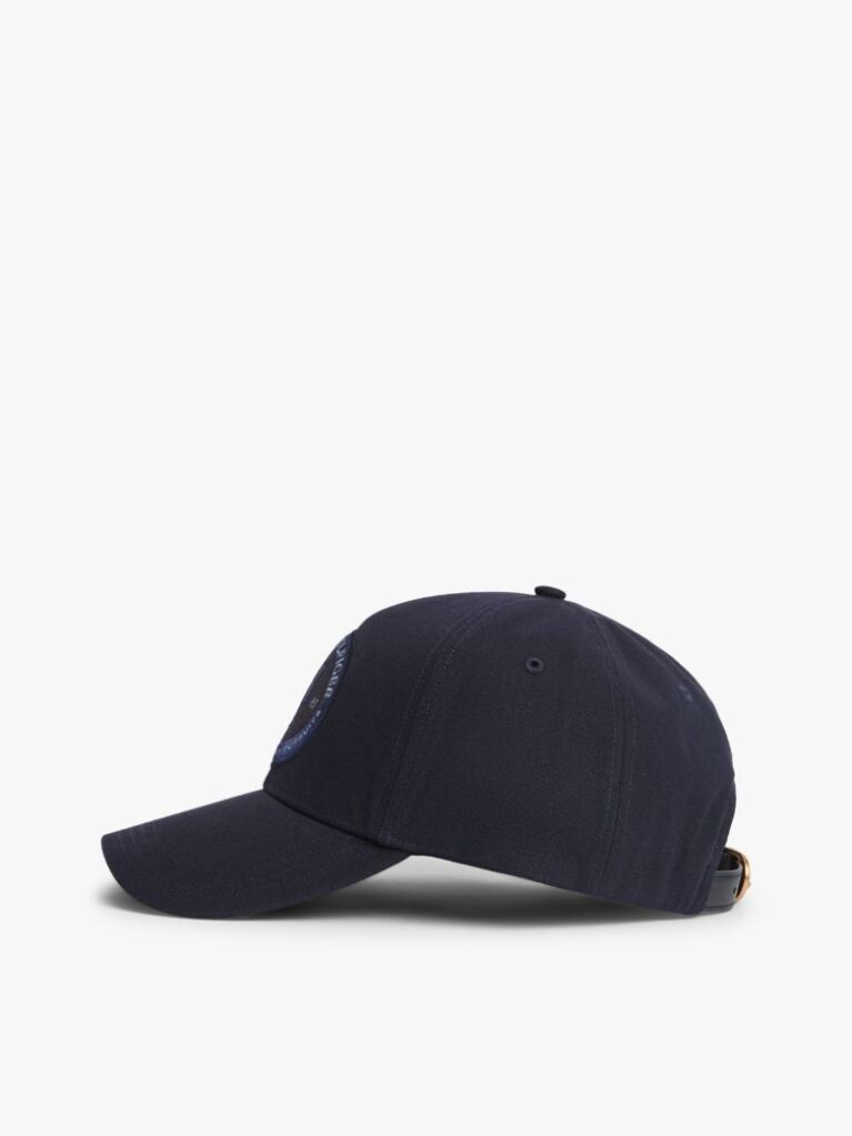 Blue Logo Patch Six-Panel Baseball Cap  Men