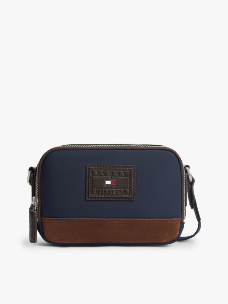 Blue Heritage Colour-Blocked Crossbody Camera Bag  Men