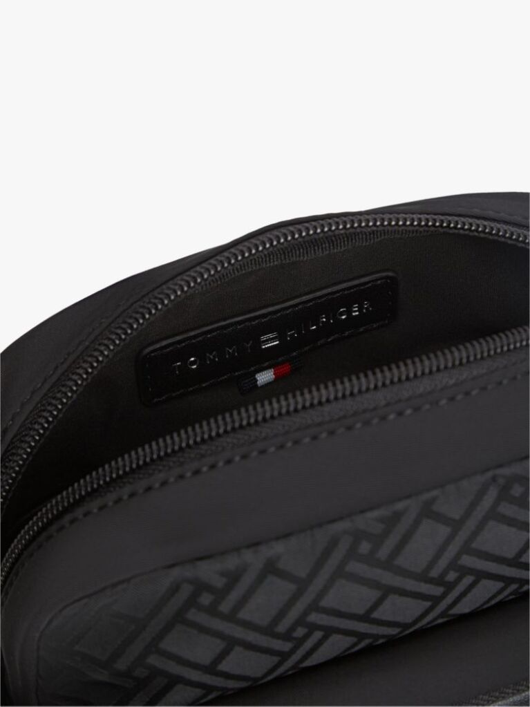 Black Flag Jacquard Crossbody Reporter Bag  Men