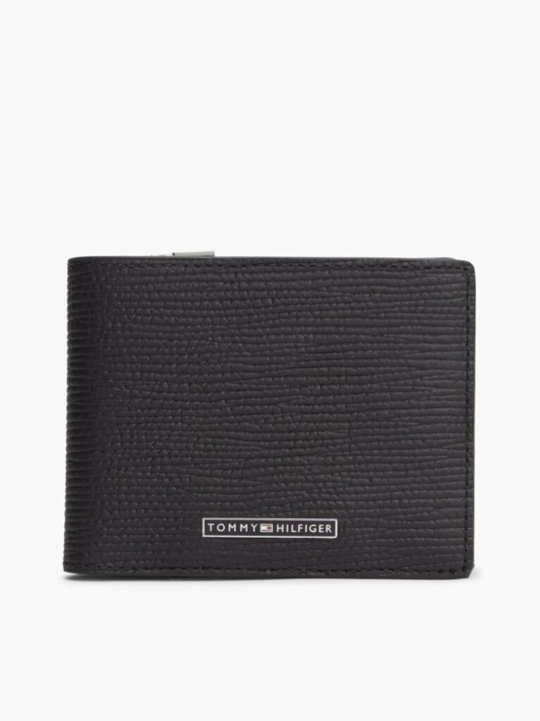 Black TH Business Leather Bifold Wallet  Men