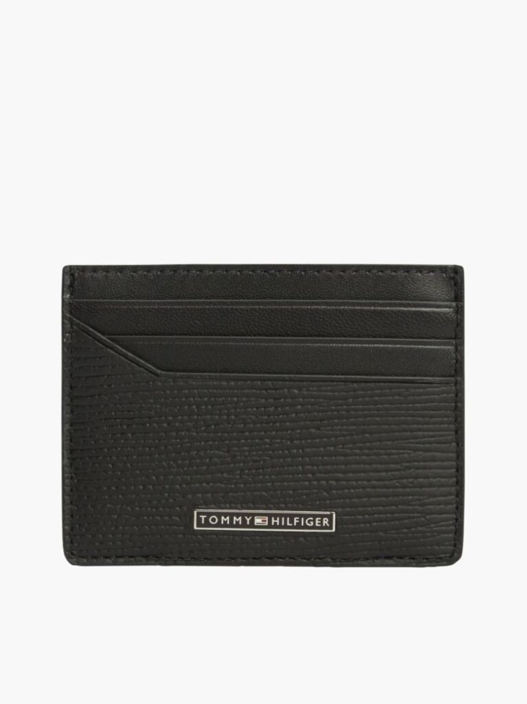 Black TH Business Leather Card Holder  Men