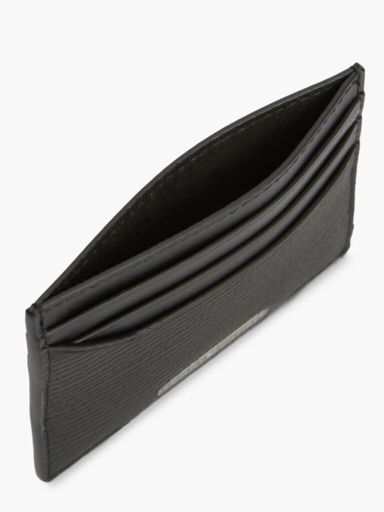 Black TH Business Leather Card Holder  Men