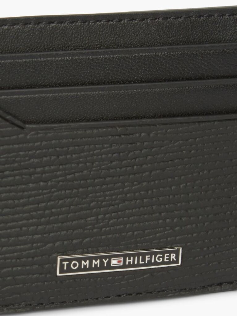 Black TH Business Leather Card Holder  Men