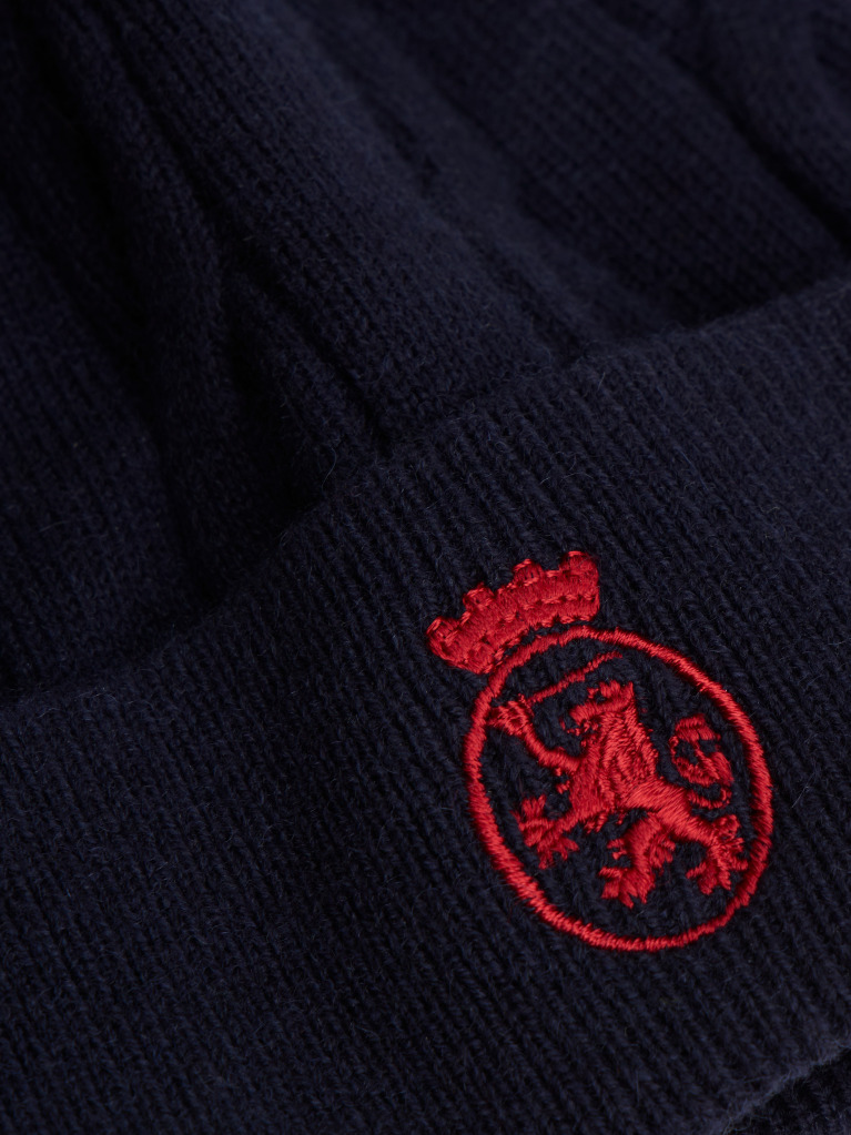 Blue TH Crest Knit Beanie  Kids Unisex