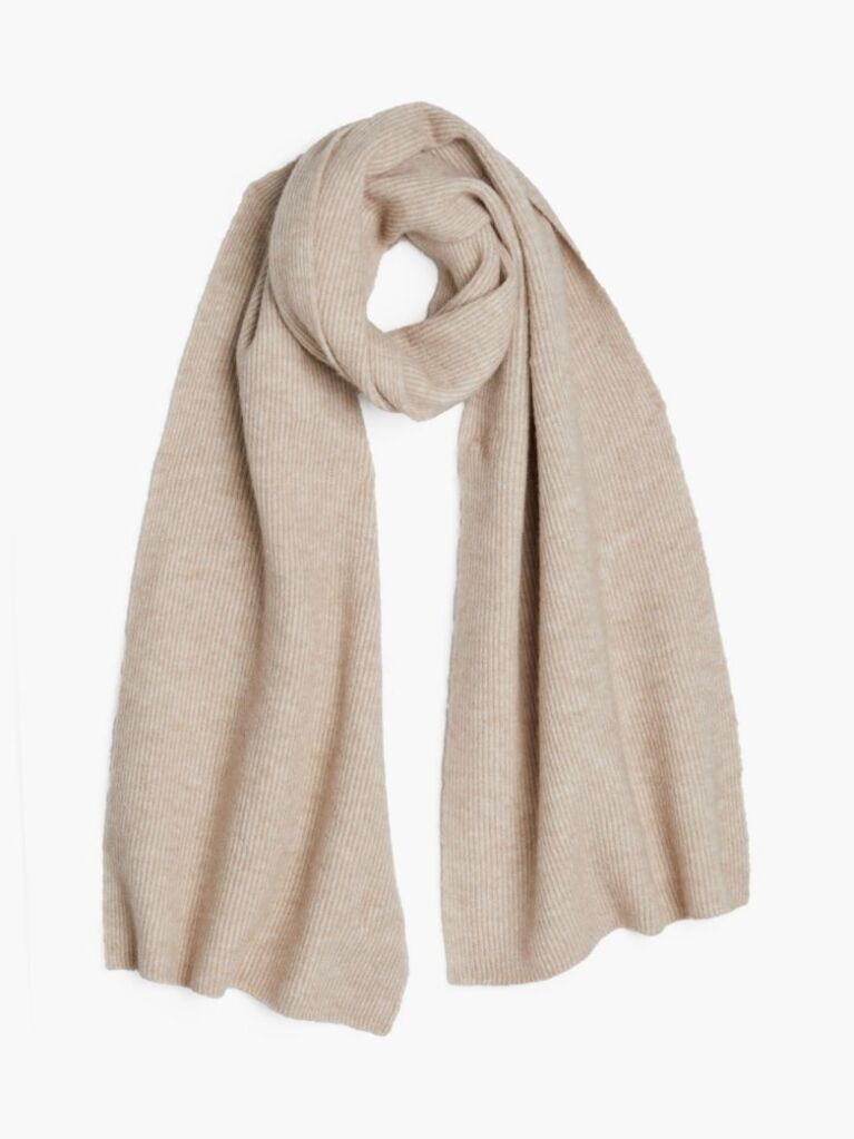 Beige Flag Beanie And Scarf Gift Set  Women