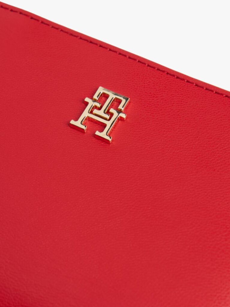 Κόκκινο TH Monogram Πορτοφόλι Με Κλείσιμο Flap Και Φερμουάρ  Γυναίκες