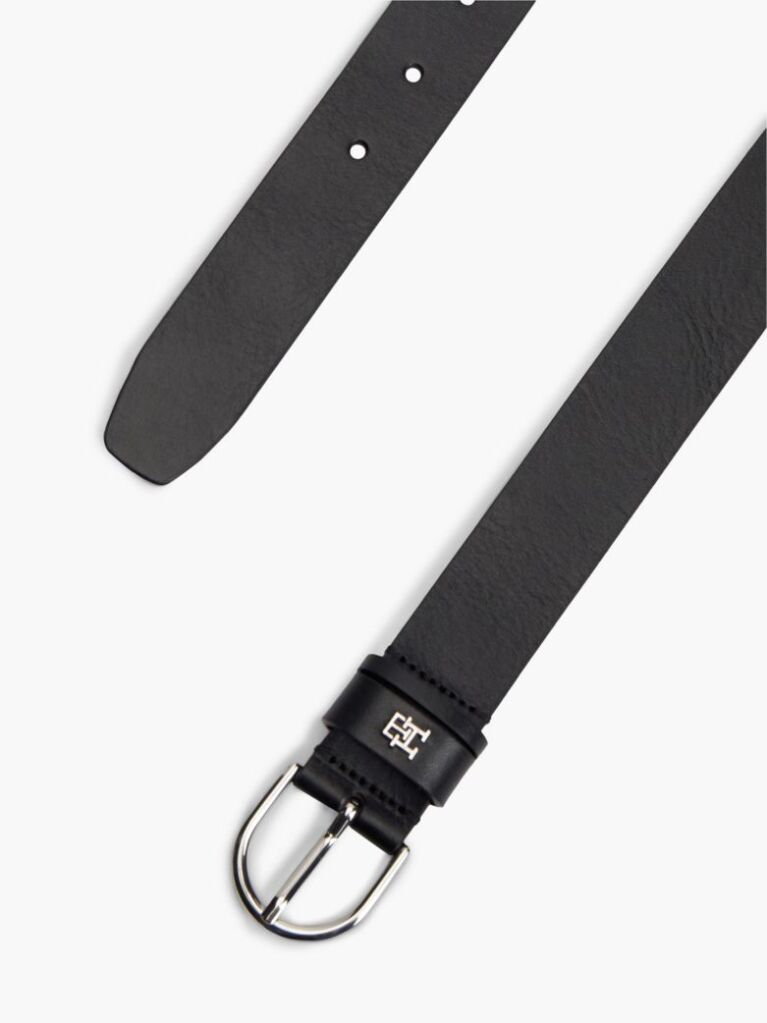 Black Essential Adjustable Leather Belt  Women