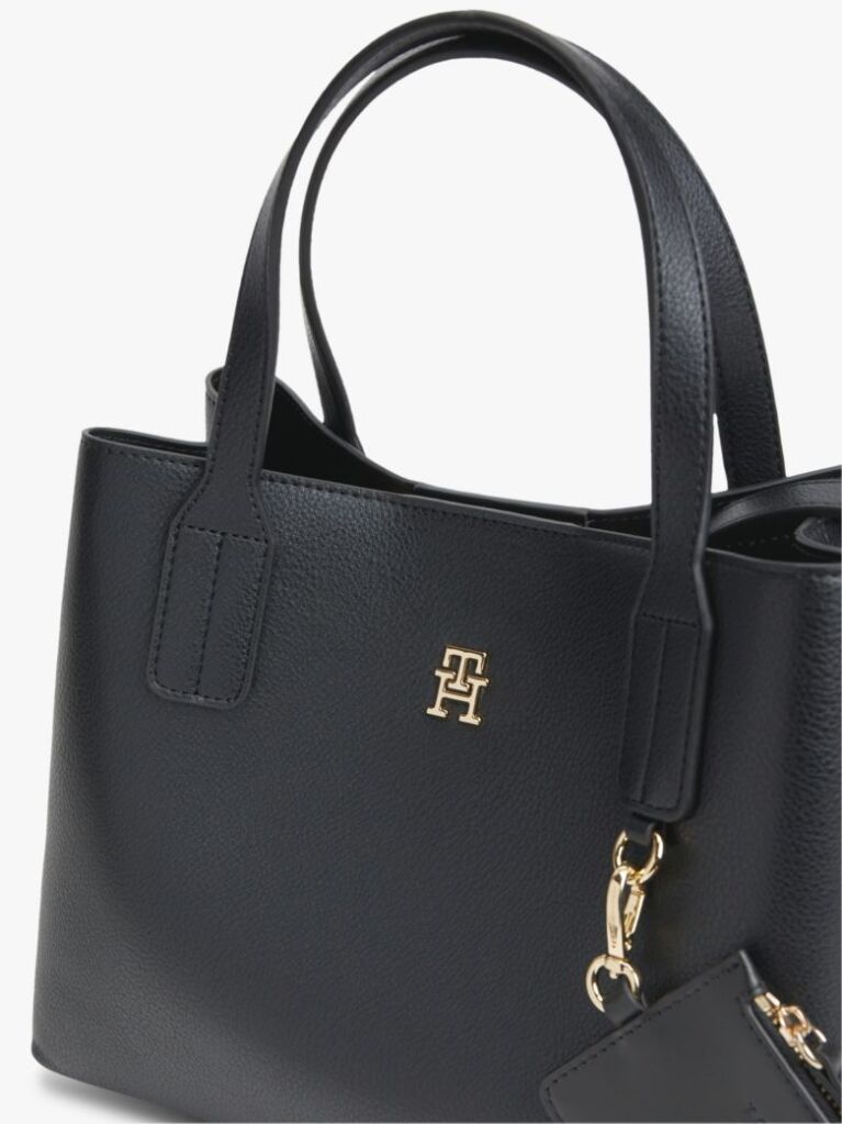 Black Hilfiger Icon TH Monogram Crossbody Satchel  Women