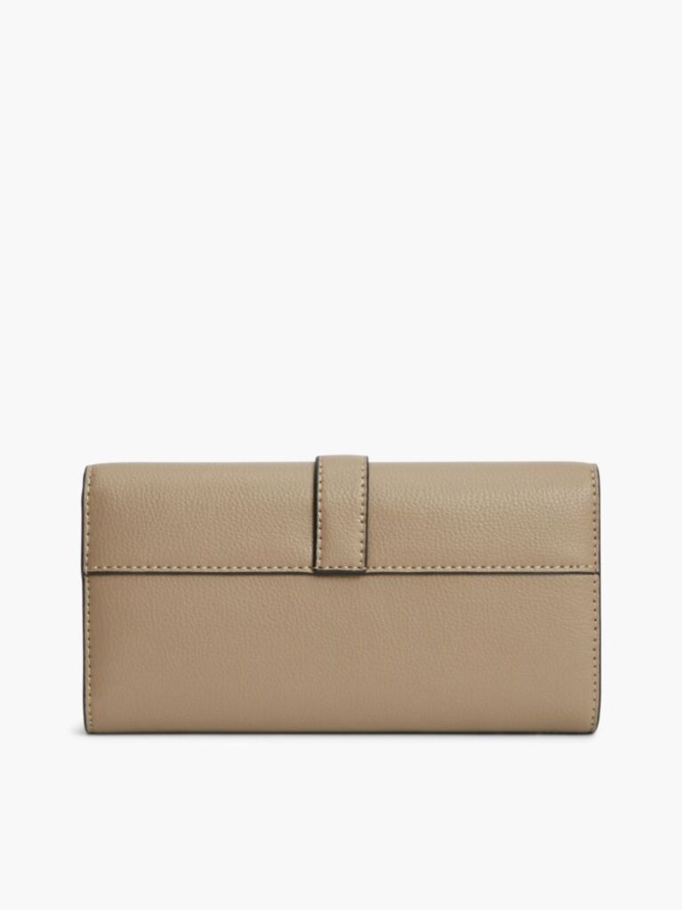 Beige TH Monogram Flap Wallet  Women