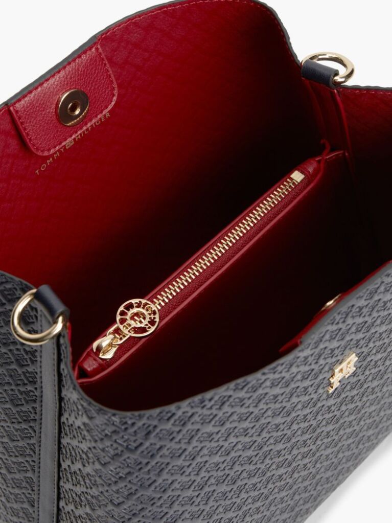 Blue Hilfiger Icon Debossed Shoulder Bag  Women