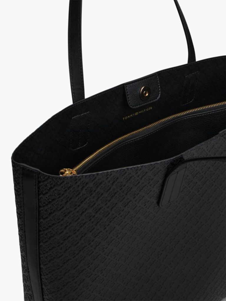 Black Hilfiger Icon Coin Purse Tote Bag  Women