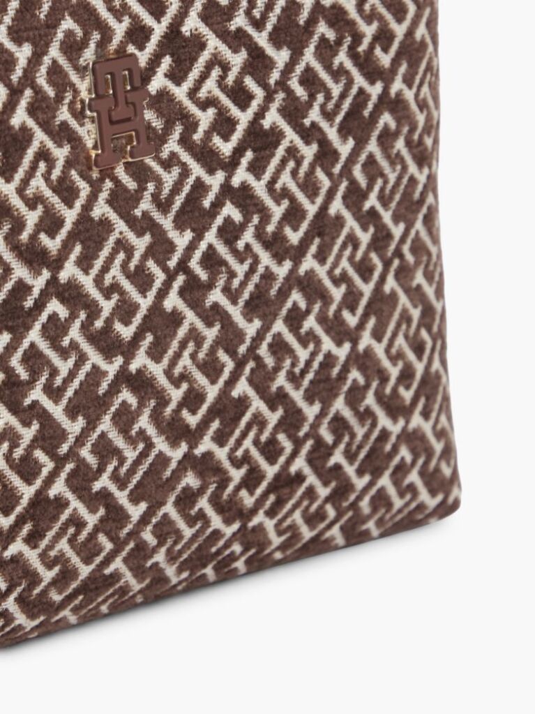 Μπεζ TH Monogram Τσάντα Ώμου Jacquard  Γυναίκες
