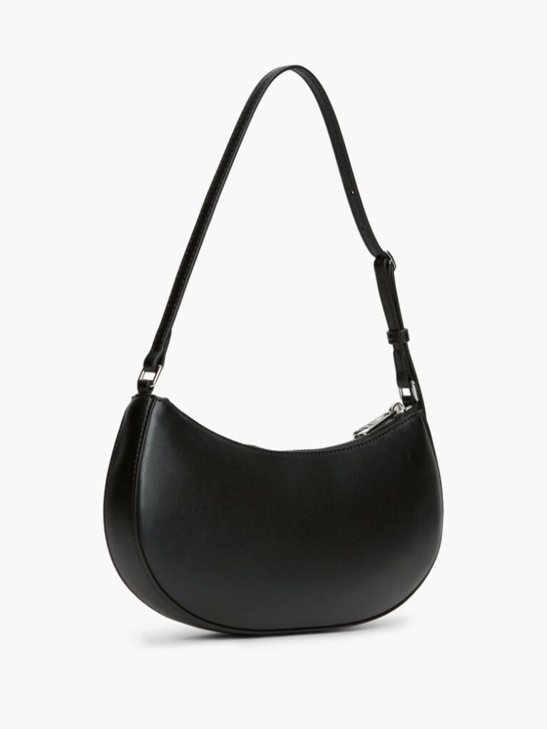Black Essential Contrast Logo Shoulder Bag  Women