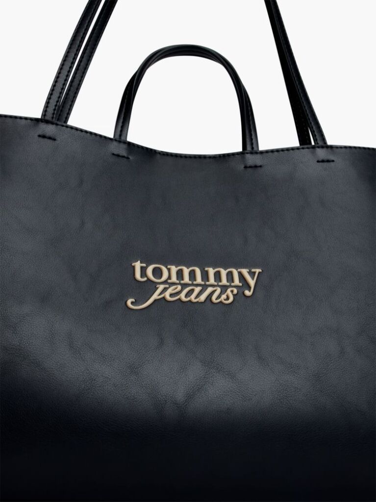 Black Essential Contrast Logo Tote Bag  Women