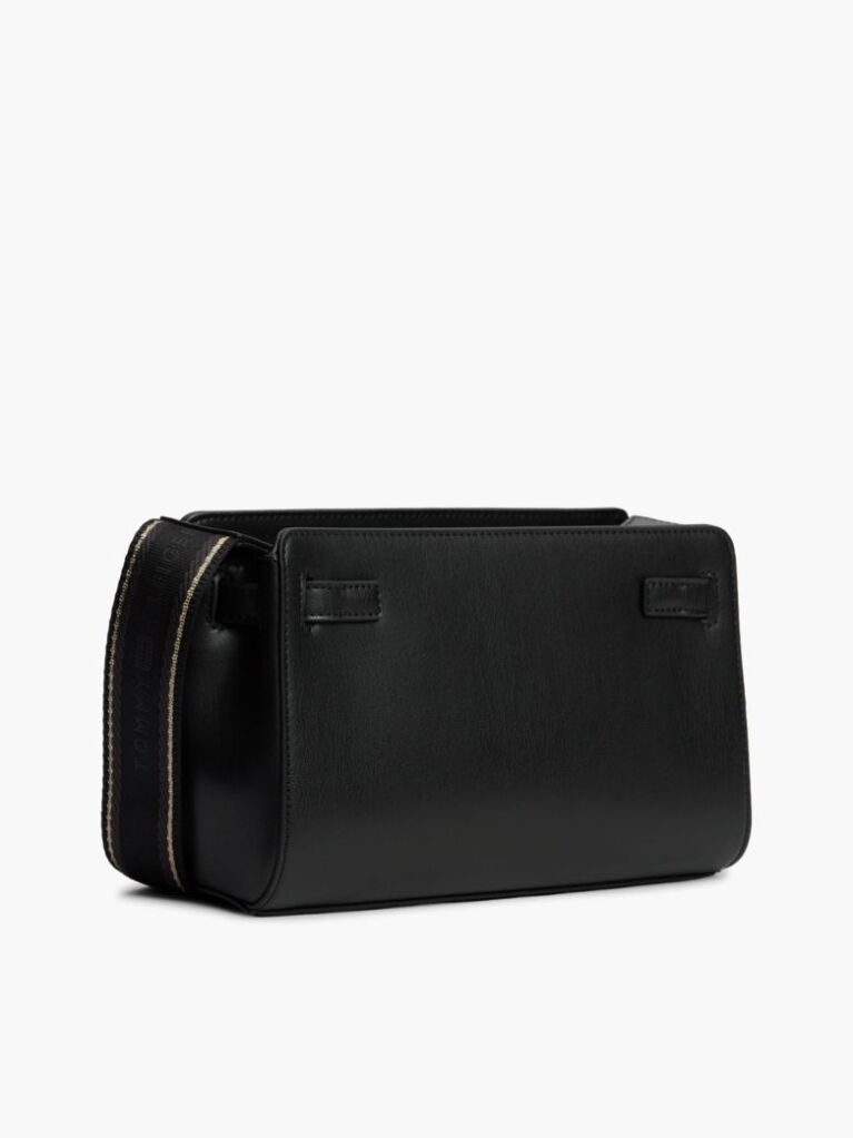 Black Webbing Strap TH Monogram Crossbody Bag  Women