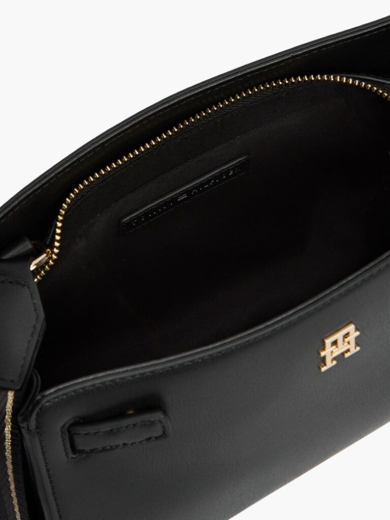 Black Webbing Strap TH Monogram Crossbody Bag  Women