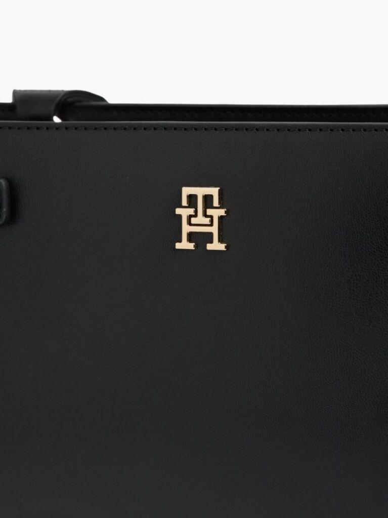 Black Webbing Strap TH Monogram Crossbody Bag  Women