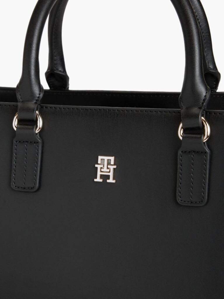 Black TH Monogram Repeat Logo Crossbody Satchel  Women