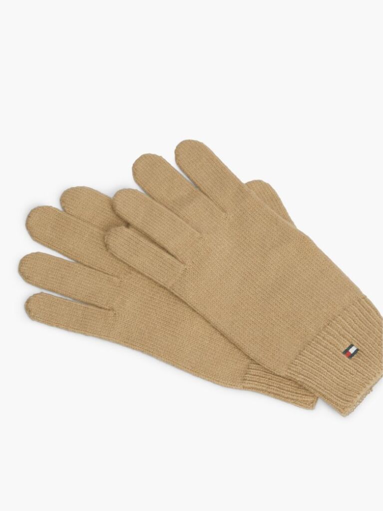 Brown Hilfiger Flag Gloves With Wool  Women