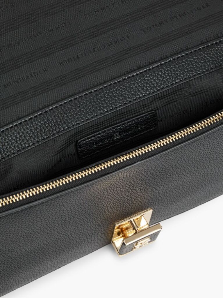 Black Heritage TH Monogram Chain Clutch  Women