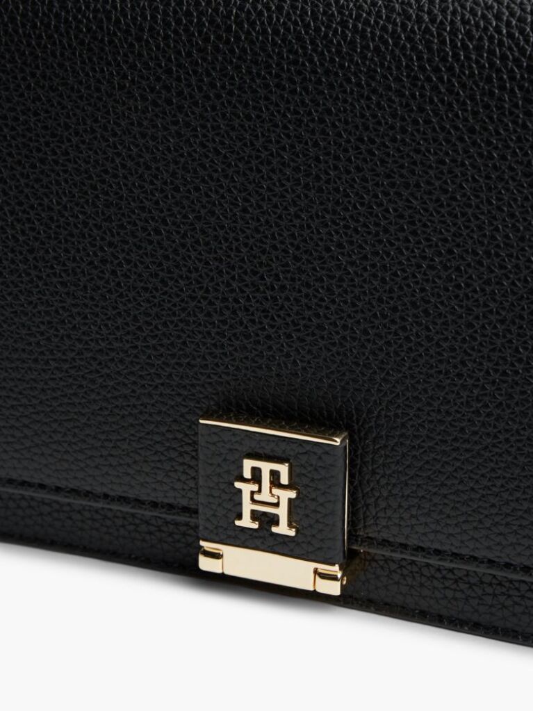 Black Heritage TH Monogram Chain Clutch  Women
