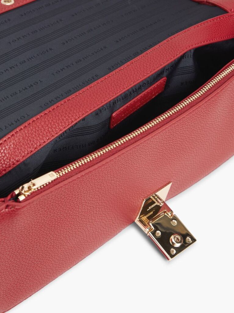 Red Heritage TH Monogram Chain Clutch  Women