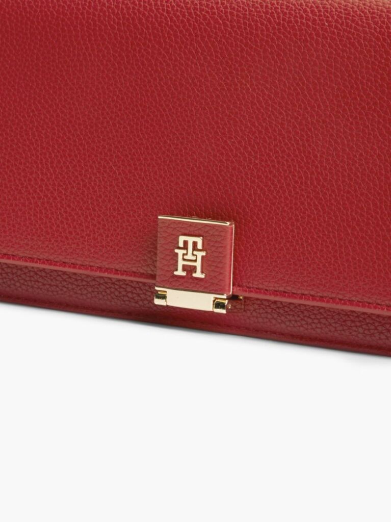 Red Heritage TH Monogram Chain Clutch  Women