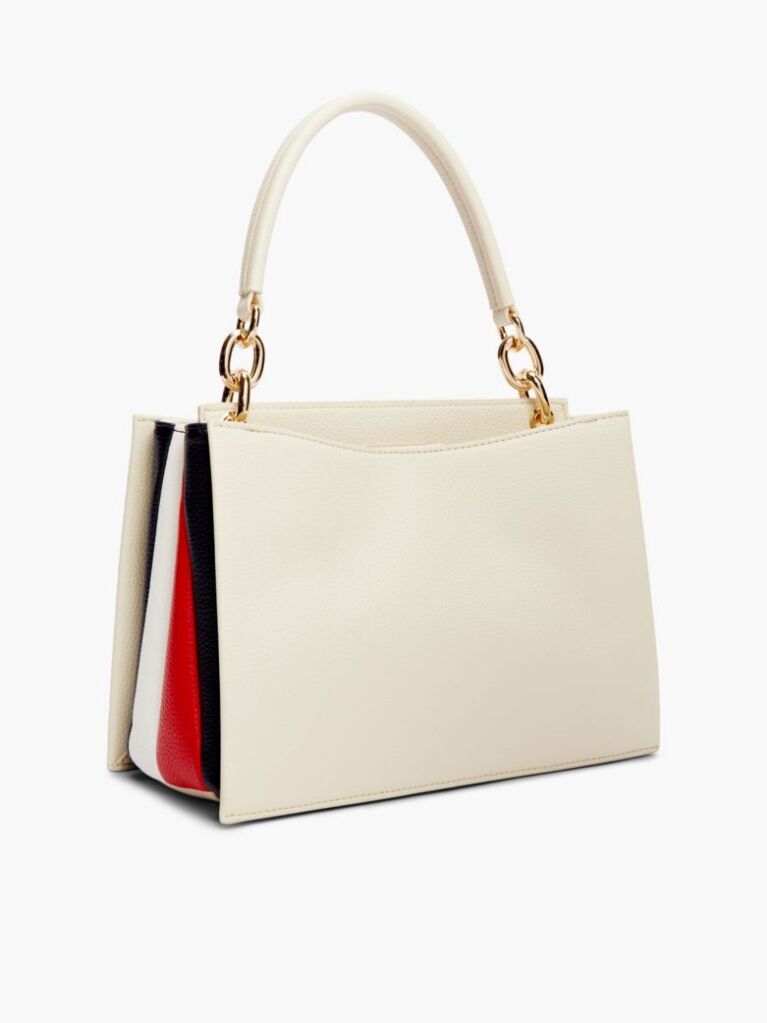 Beige Heritage TH Monogram Convertible Satchel  Women