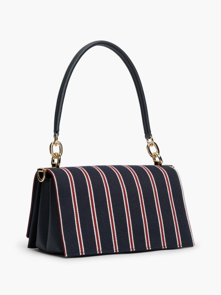 Blue Global Stripe Crossbody Shoulder Bag  Women