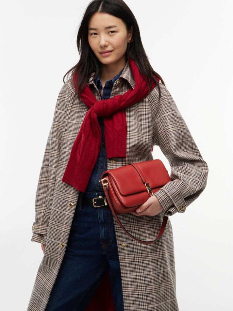 Red TH Monogram Convertible Crossbody Bag  Women