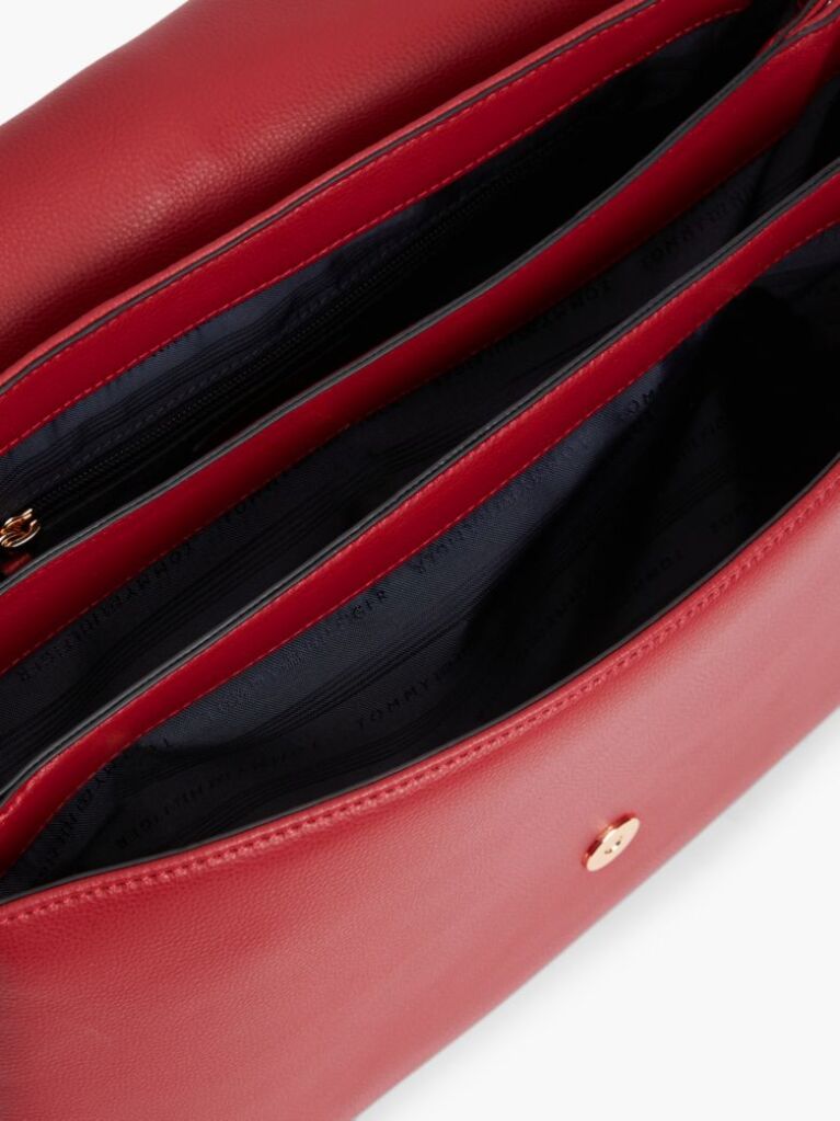 Red TH Monogram Crossbody Satchel  Women