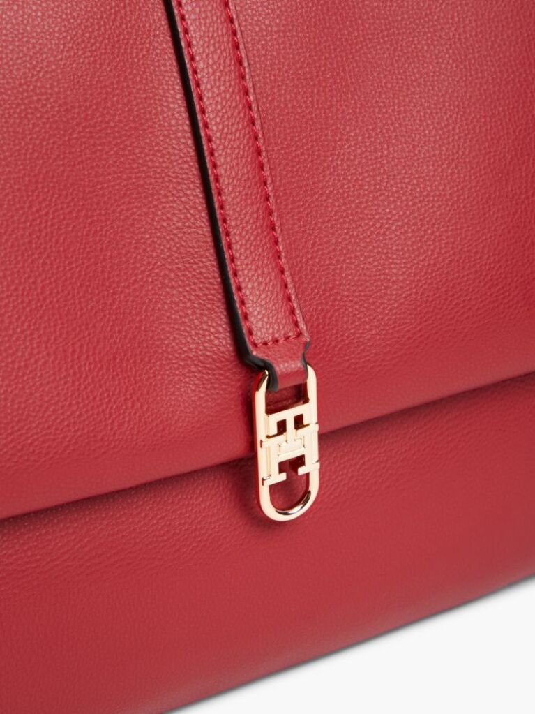 Red TH Monogram Crossbody Satchel  Women