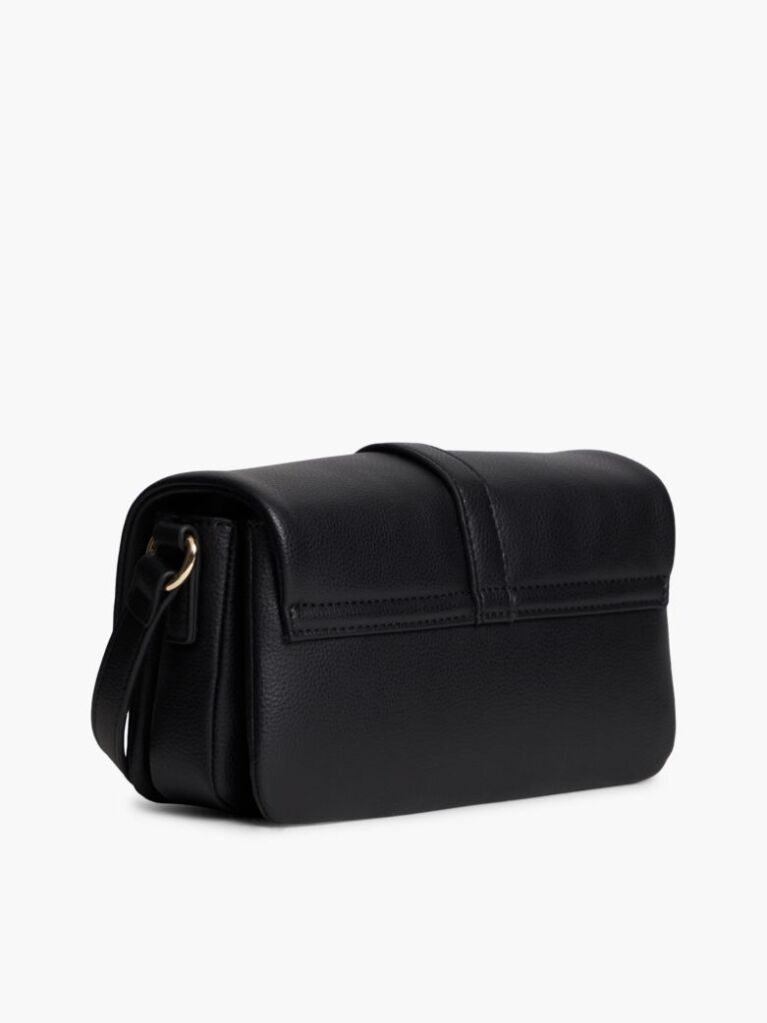 Black TH Monogram Flap Closure Crossbody Bag  Women